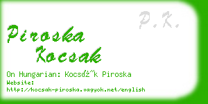 piroska kocsak business card